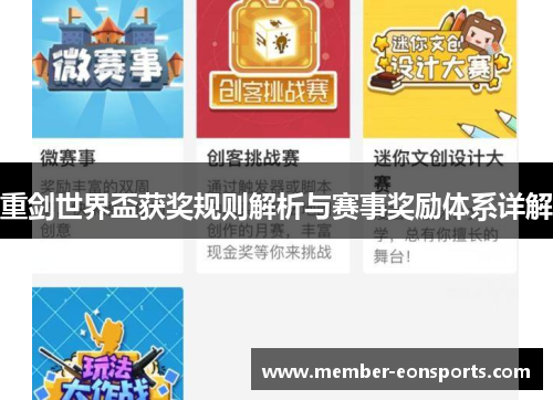 重剑世界盃获奖规则解析与赛事奖励体系详解 重剑世界盃获奖规则解析与赛事奖励体系详解